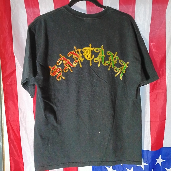SZ L BLACK CARLOS SANTANA SHIRT 00s - Picture 3 of 5